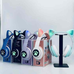 Cat Ear Wireless Bluetooth Headphones with LED Lights