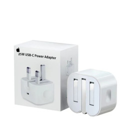 25W iPhone USB-C PD Power Adapter Charger 3 Pin (UK Pin)