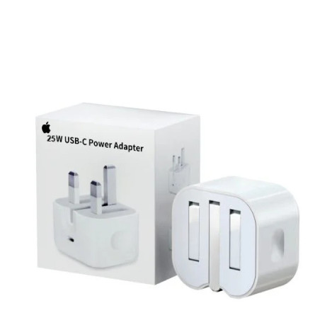 25W iPhone USB-C PD Power Adapter Charger 3 Pin (UK Pin)